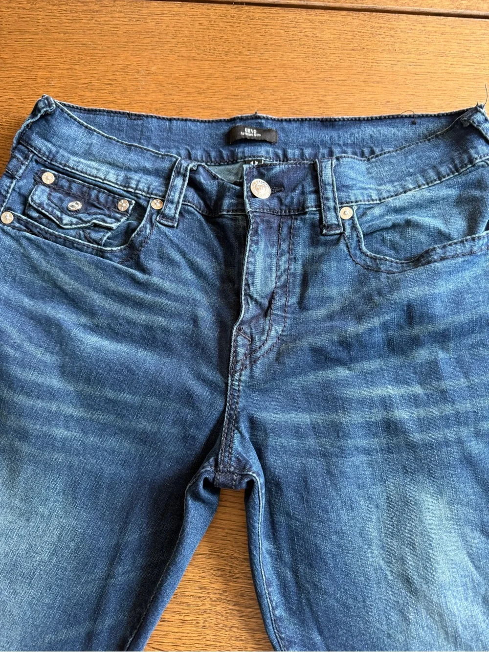 True Religion Men’s Blue Skinny Jeans with Signature Pocket NWOT